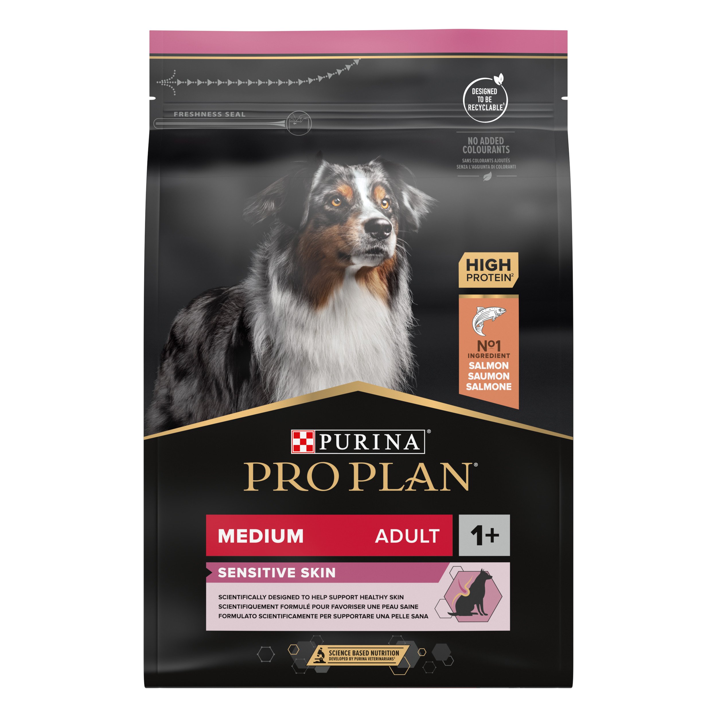 Pro Plan Medium Sensitive Skin Somonlu ve Pirinçli Yetişkin Orta Irk Köpek Maması 3kg