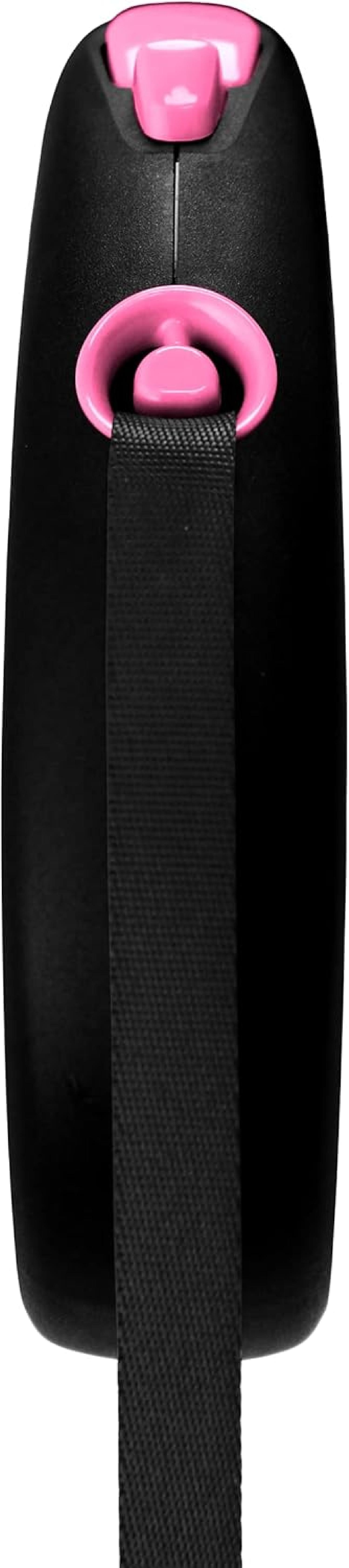 Flexi Black Design S Beden Pembe 5MT Şerit Tasma - Pembe 