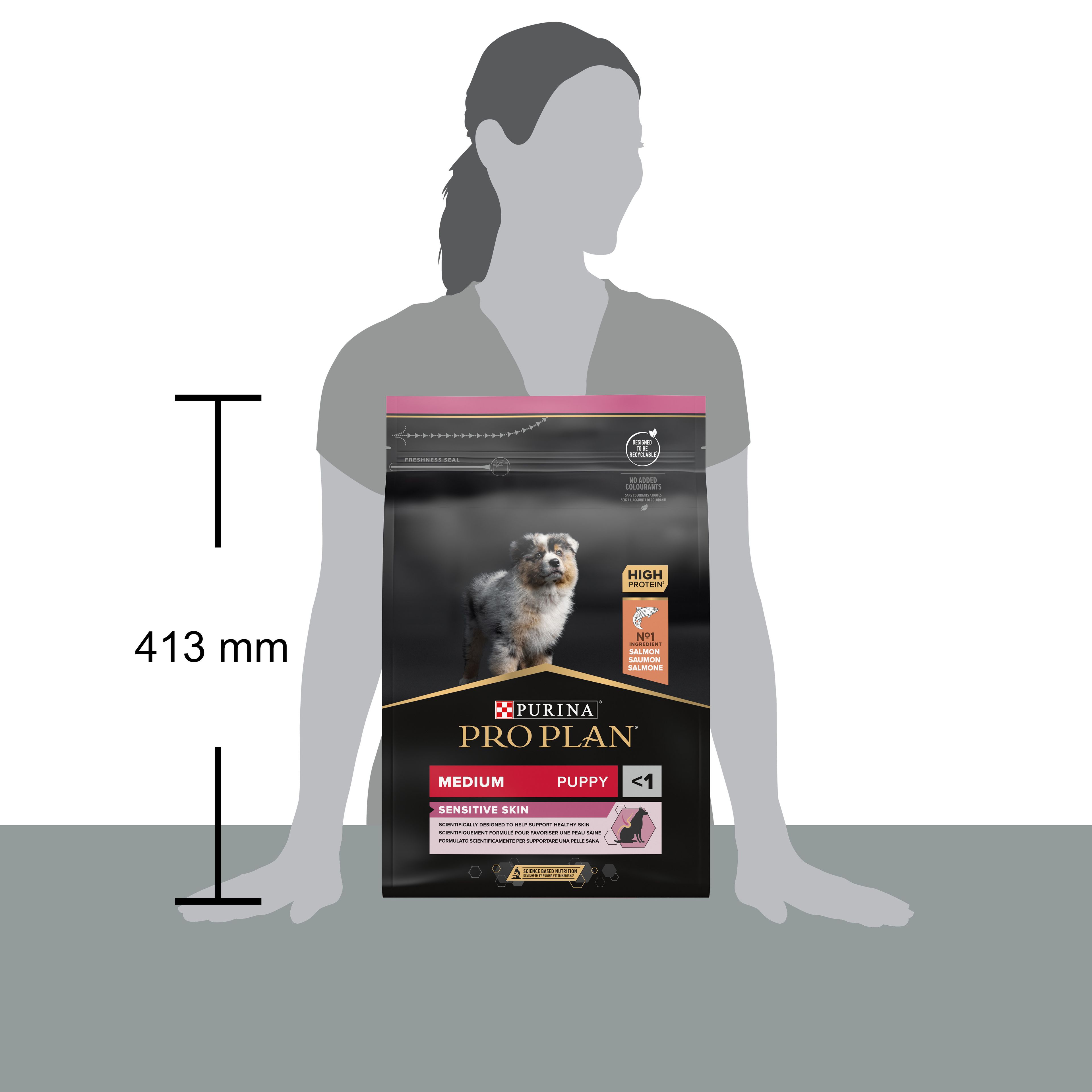 Pro Plan Medium Puppy Sensitive Skin Somonlu Orta Irk Yavru Köpek Maması 3kg