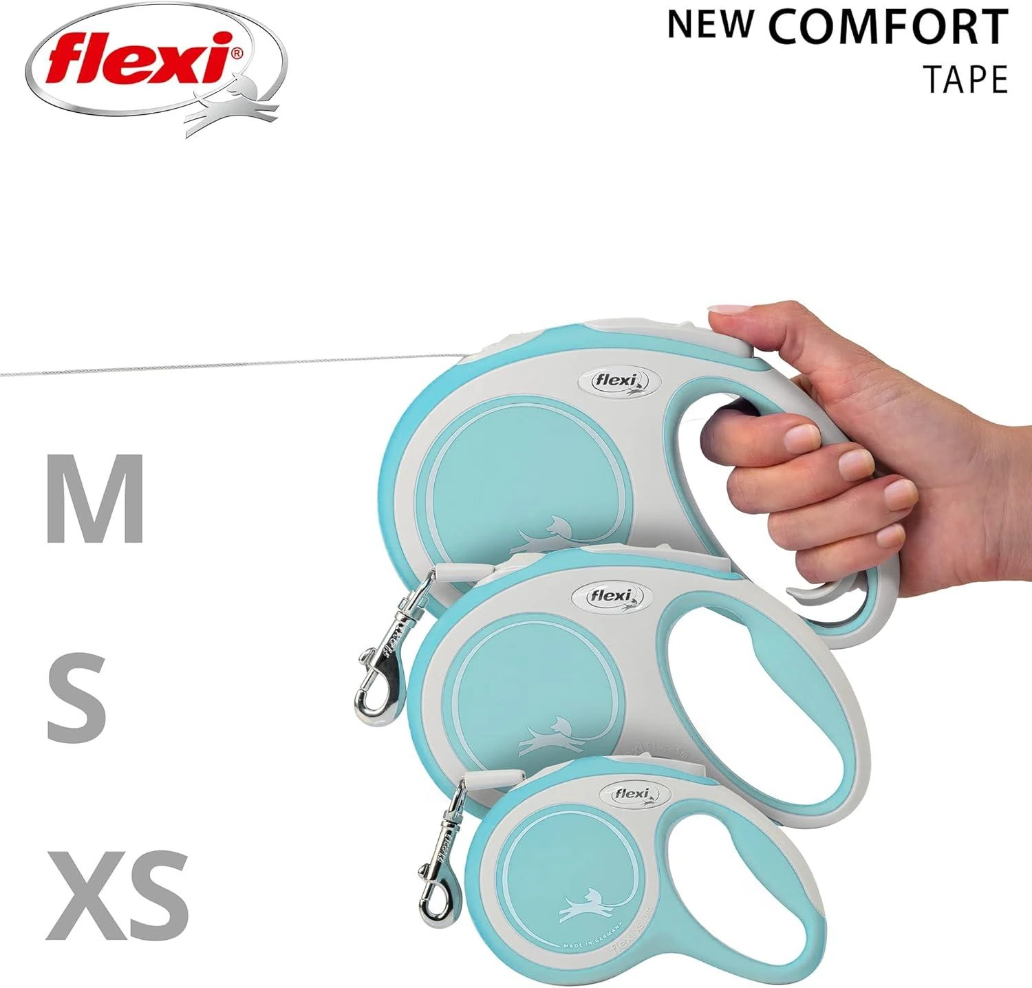 Flexi New Comfort XS Beden 3MT Şerit Tasma - Açık Mavi