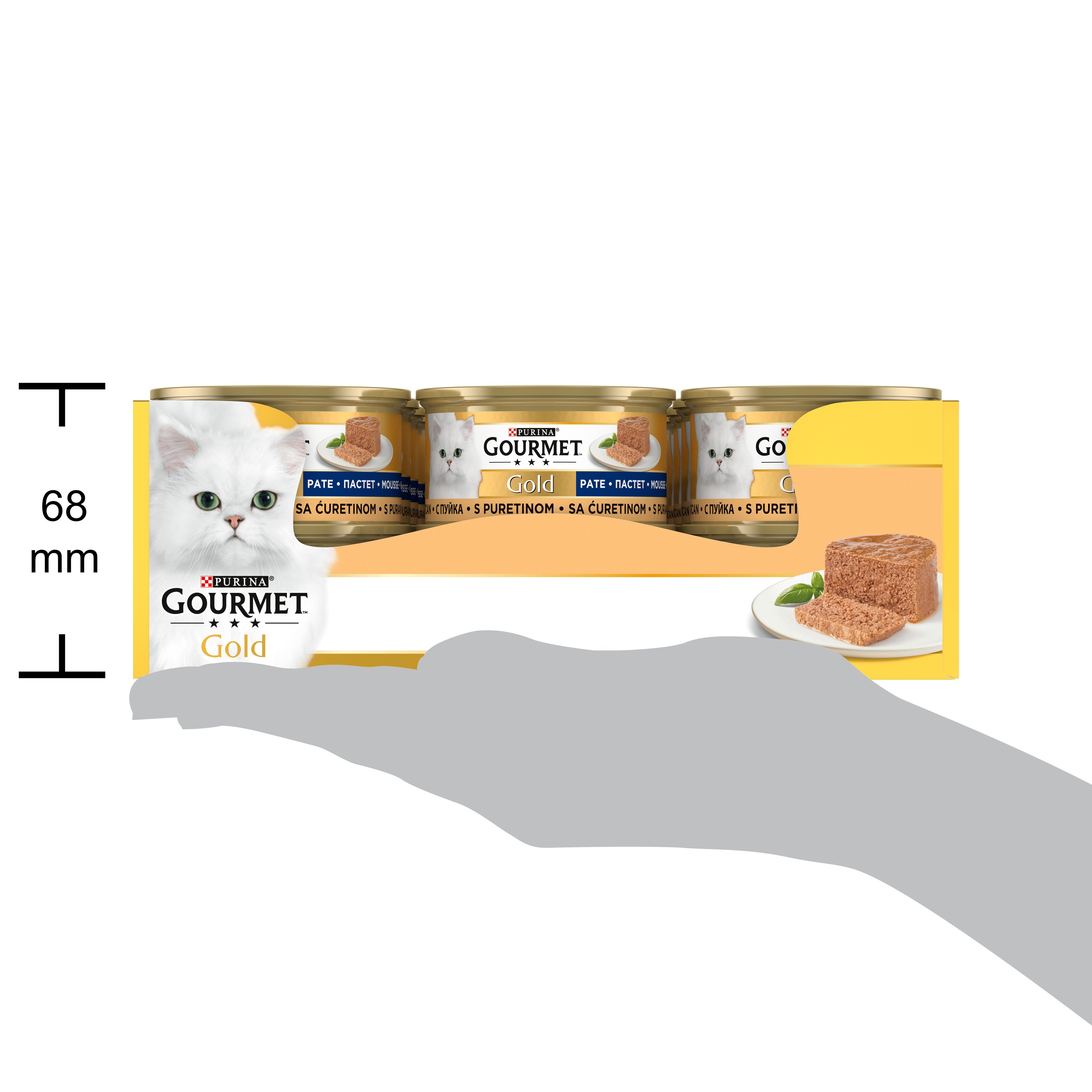 Gourmet Gold Kıyılmış Hindili Kedi Konservesi 85grX24Ad