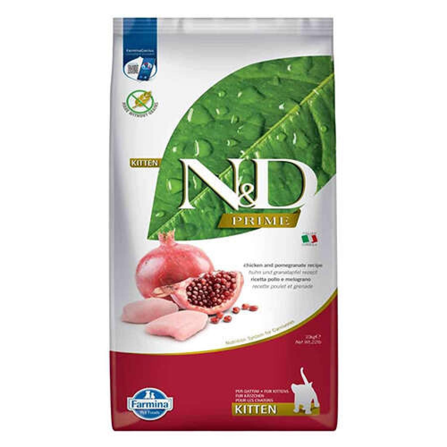 N&D Prime Tavuklu ve Narlı Tahılsız Yavru Kedi Maması 10kg