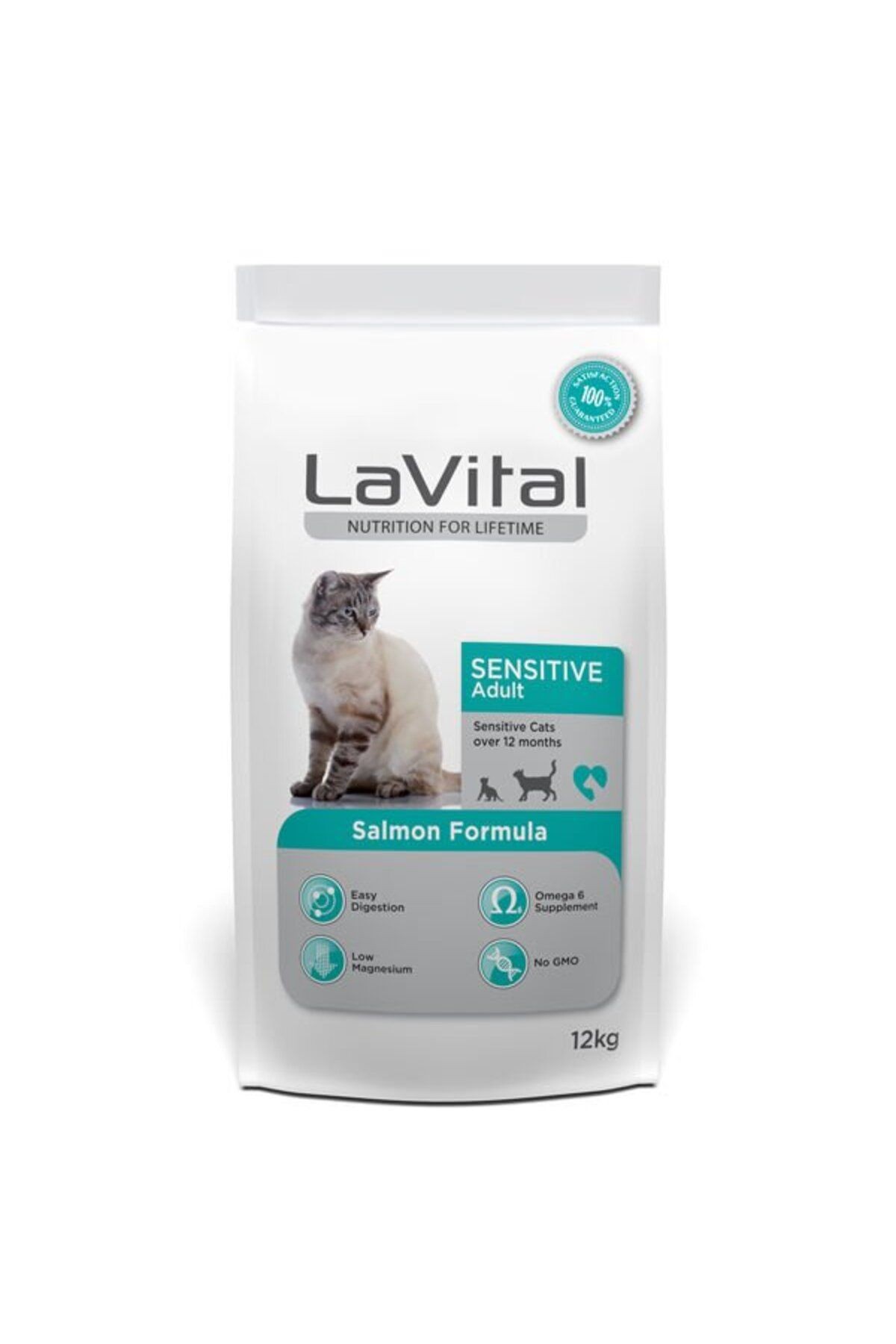 Lavital Sensitive Somonlu Yetişkin Kedi Maması 12 Kg