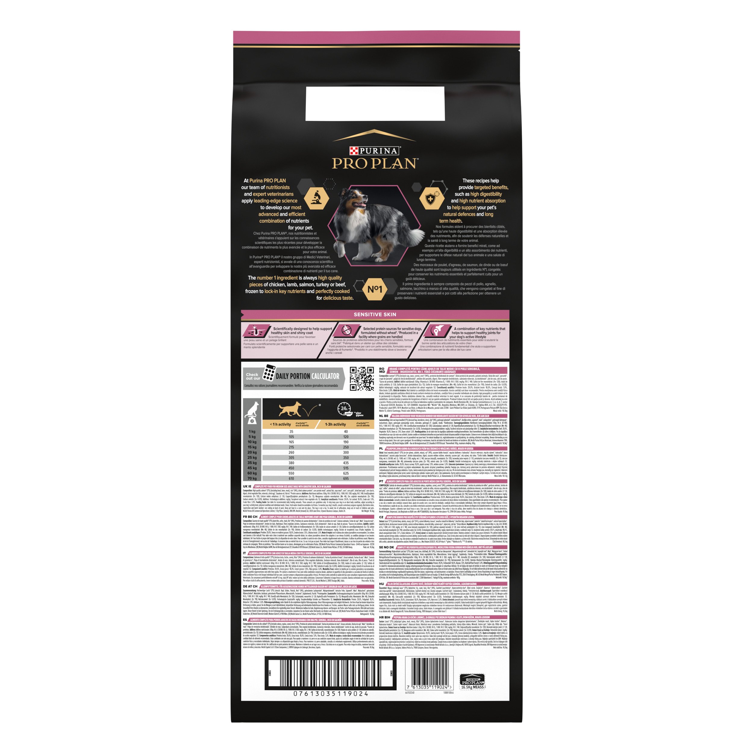 Pro Plan Medium Sensitive Skin Somonlu Yetişkin Köpek Maması 14kg + 2,5kg HEDİYELİ!