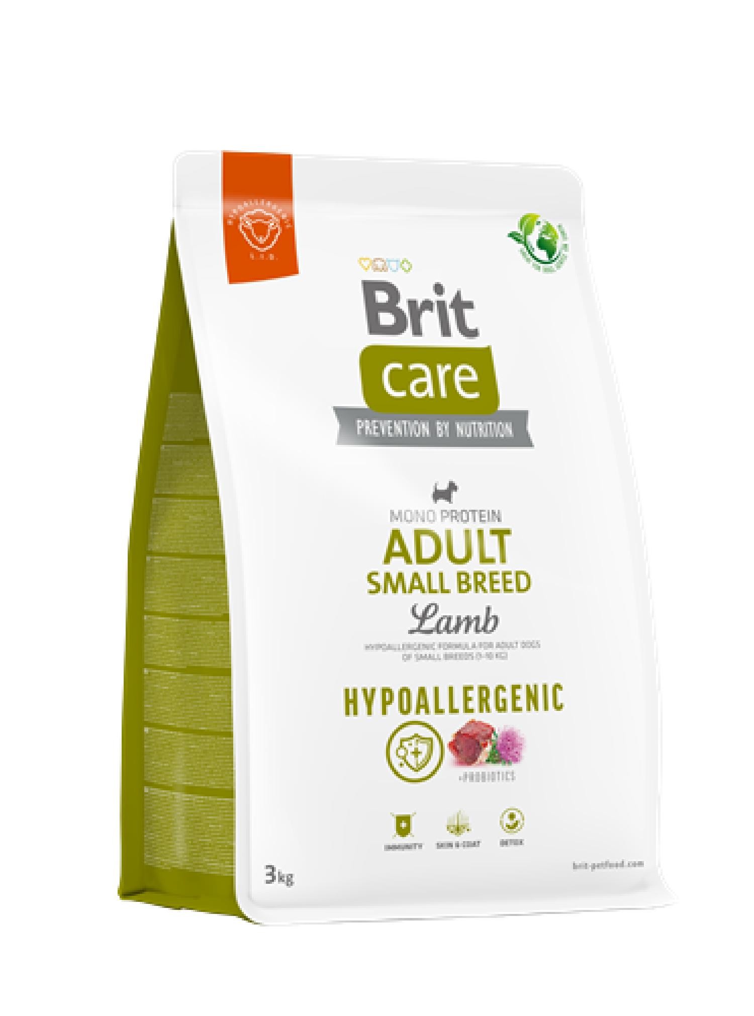 Brit Care Küçük Irk - Yetişkin Köpekler İçin, Tek Proteinli, Hipoalerjenik, Kuzu Etli Kuru Mama 3 kg