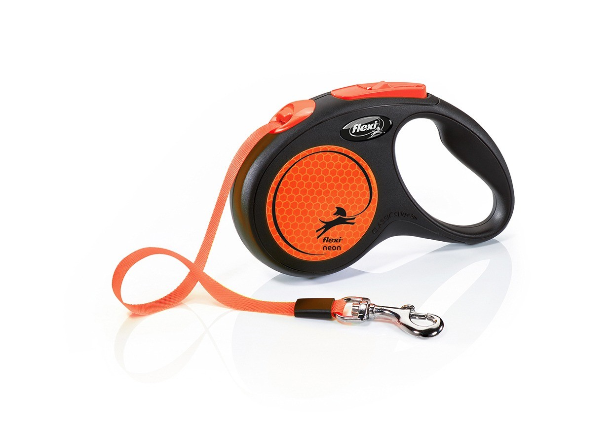Flexi New Neon S Beden Turuncu 5MT Şerit Tasma