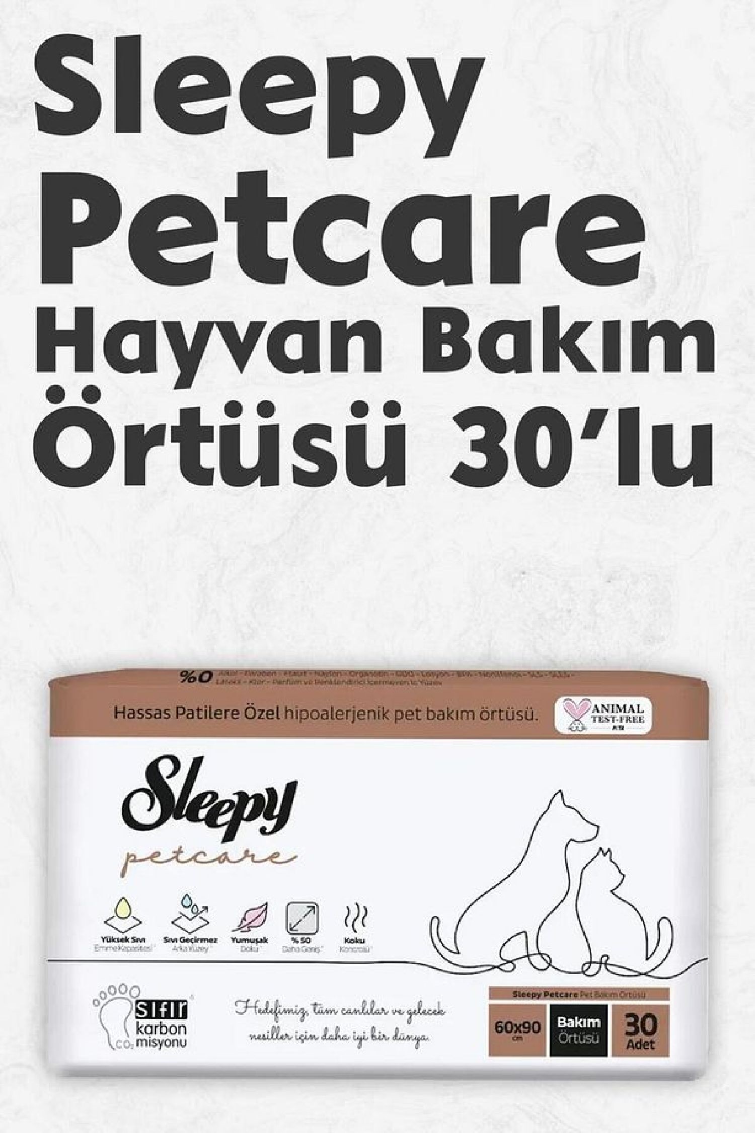 SLEEPY PETCARE PET BAKIM ÖRTÜSÜ 30'lu x 4 ADET