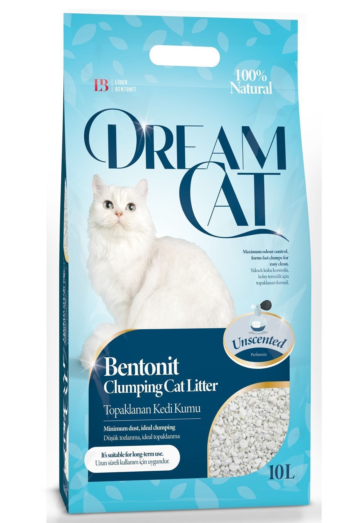 Natural Bentonit Kedi Kumu 10 Lt.