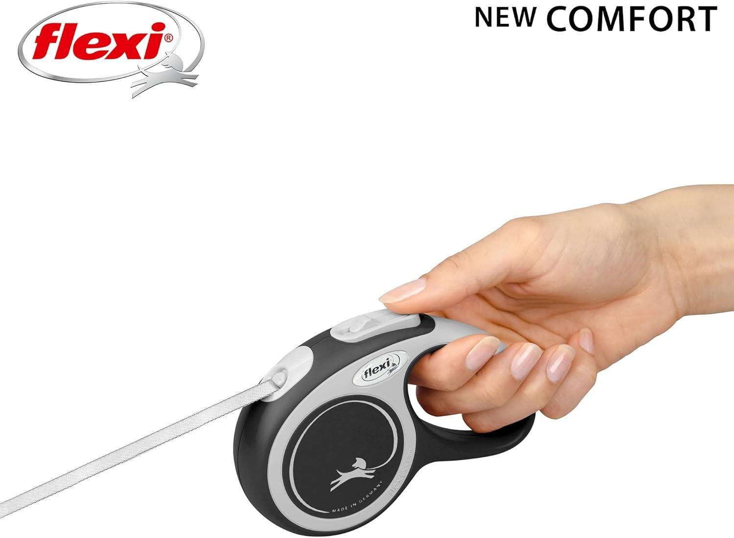 Flexi New Comfort M Beden 5mt Şerit Tasma - Siyah