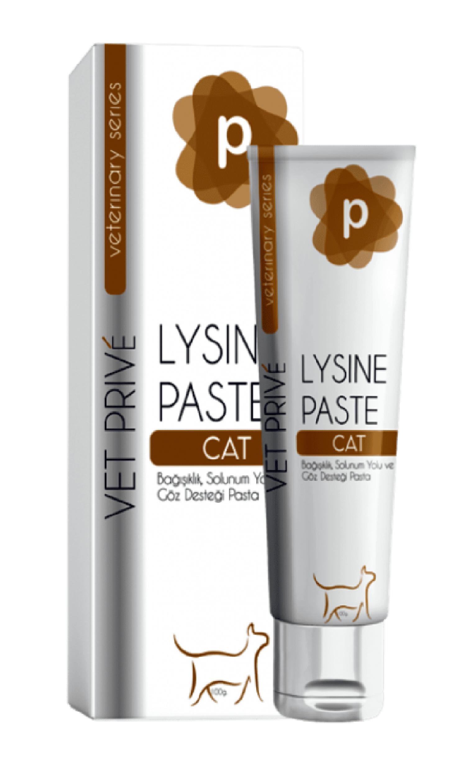 Vet Prive Lysine Pasta/ C Bağişiklik, Solunum Yolu Ve Göz Desteği Pasta 100 Gr