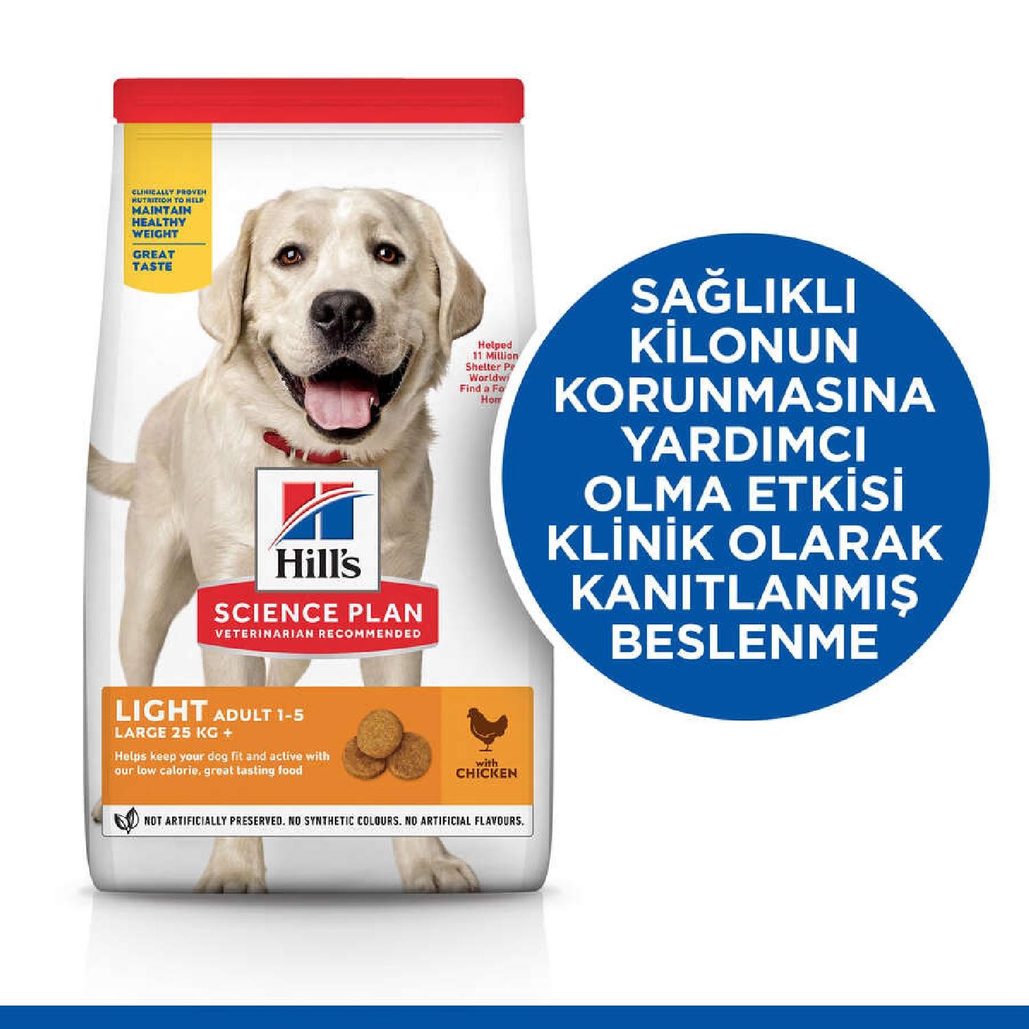 Hill's SP Light Tavuklu Büyük Irk Yetişkin Köpek Maması 14KG