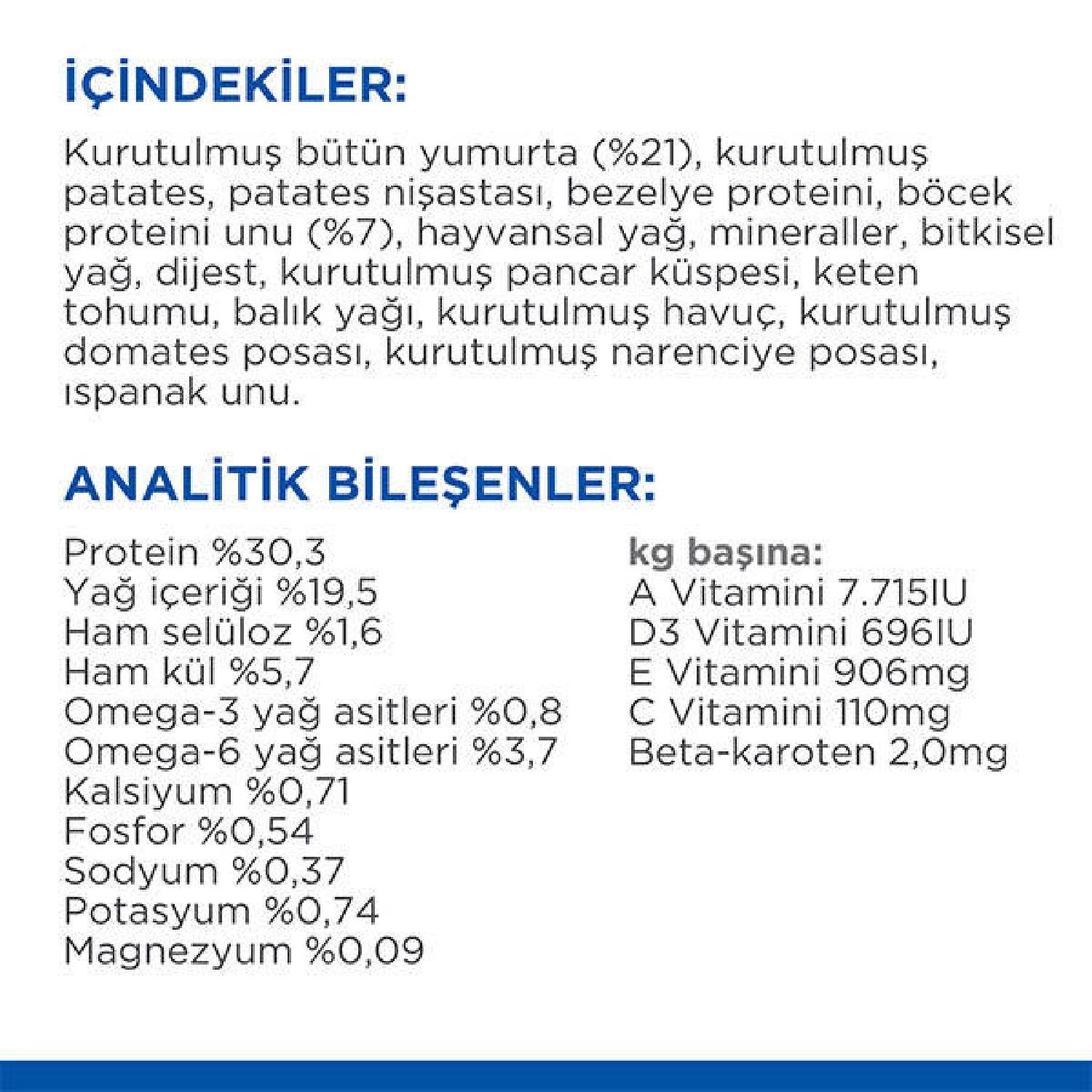 Hill's SP Hipoalerjenik Yumurta ve İnsekt Proteinli Kedi Maması 7KG