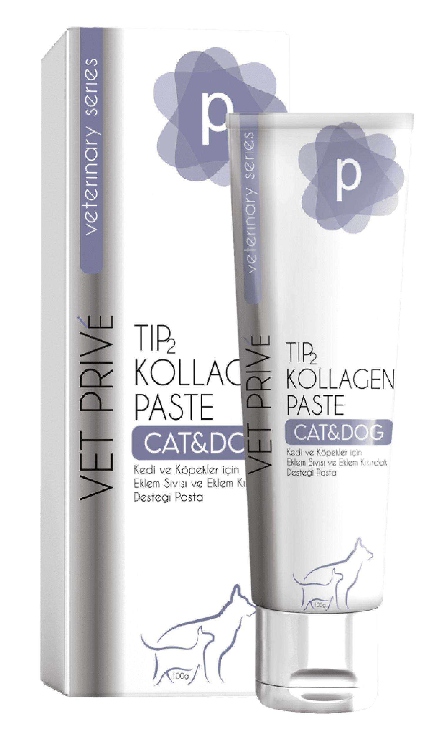 Vet Prive Tip 2 Kollegen Paste / Eklem Sıvısı Ve Eklem Kıkırdak Desteği Pasta 100 Gr