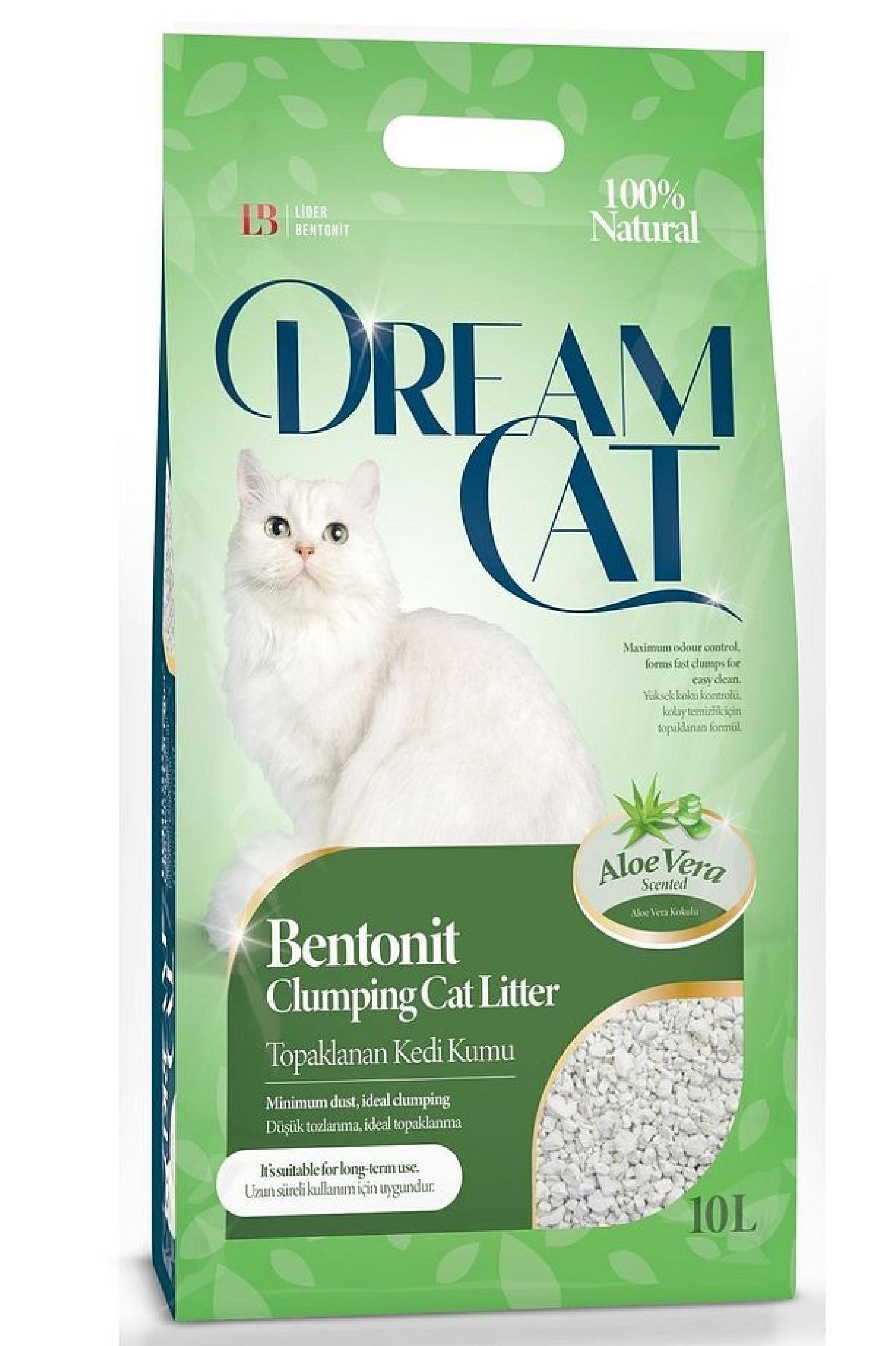 Dream Cat Aloe Vera Bentonit Kedi Kumu 10 lt.