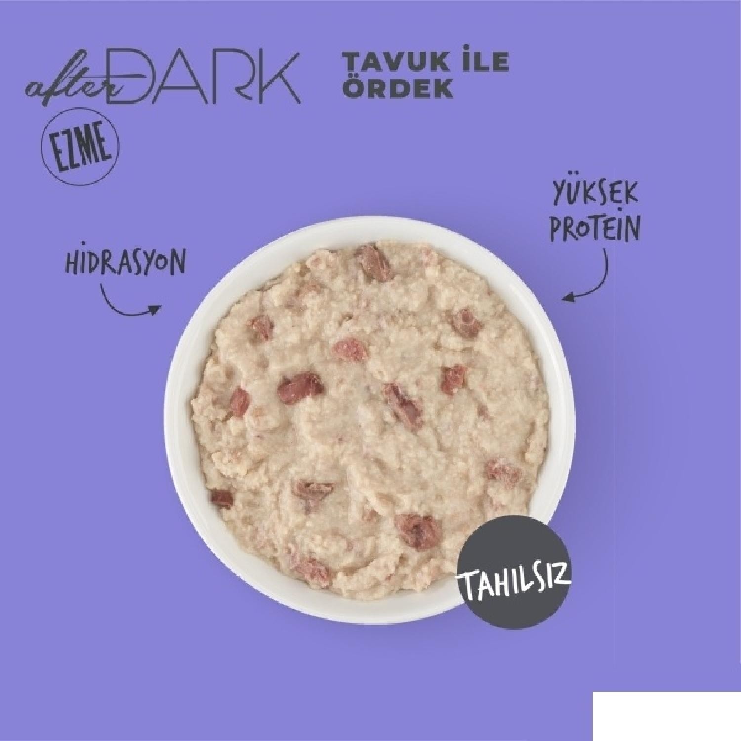 Schesir After Dark Tavuk ile Ördek Et Suyunda Yetişkin Kedi Konservesi 80g
