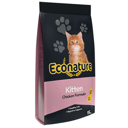 Econature Plus Yavru Kuru Kedi Maması (Kitten) Tavuk Etli 15KG