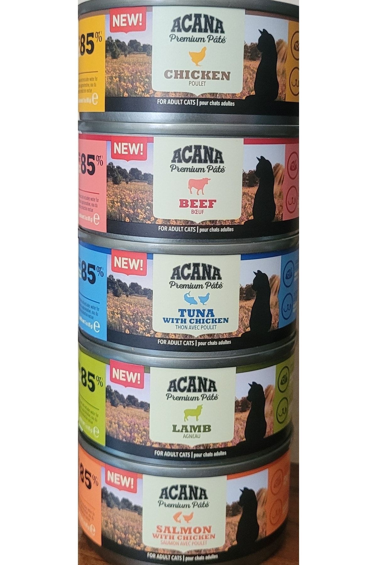 Premium Pate Kedi Konservesi Karışık 5 Adet