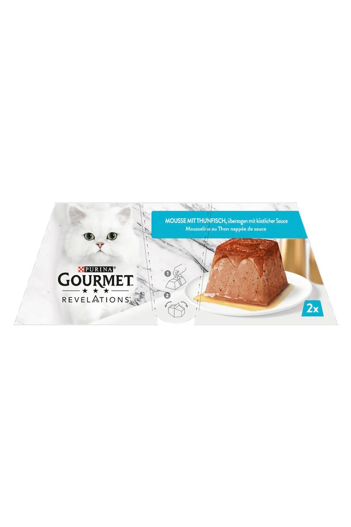 Revelations Mousse Ton Balıklı Sosla Kaplı Lezzet Kedi Ödül Yaşmama 2x57 Gr 114 Gr X 2 Paket