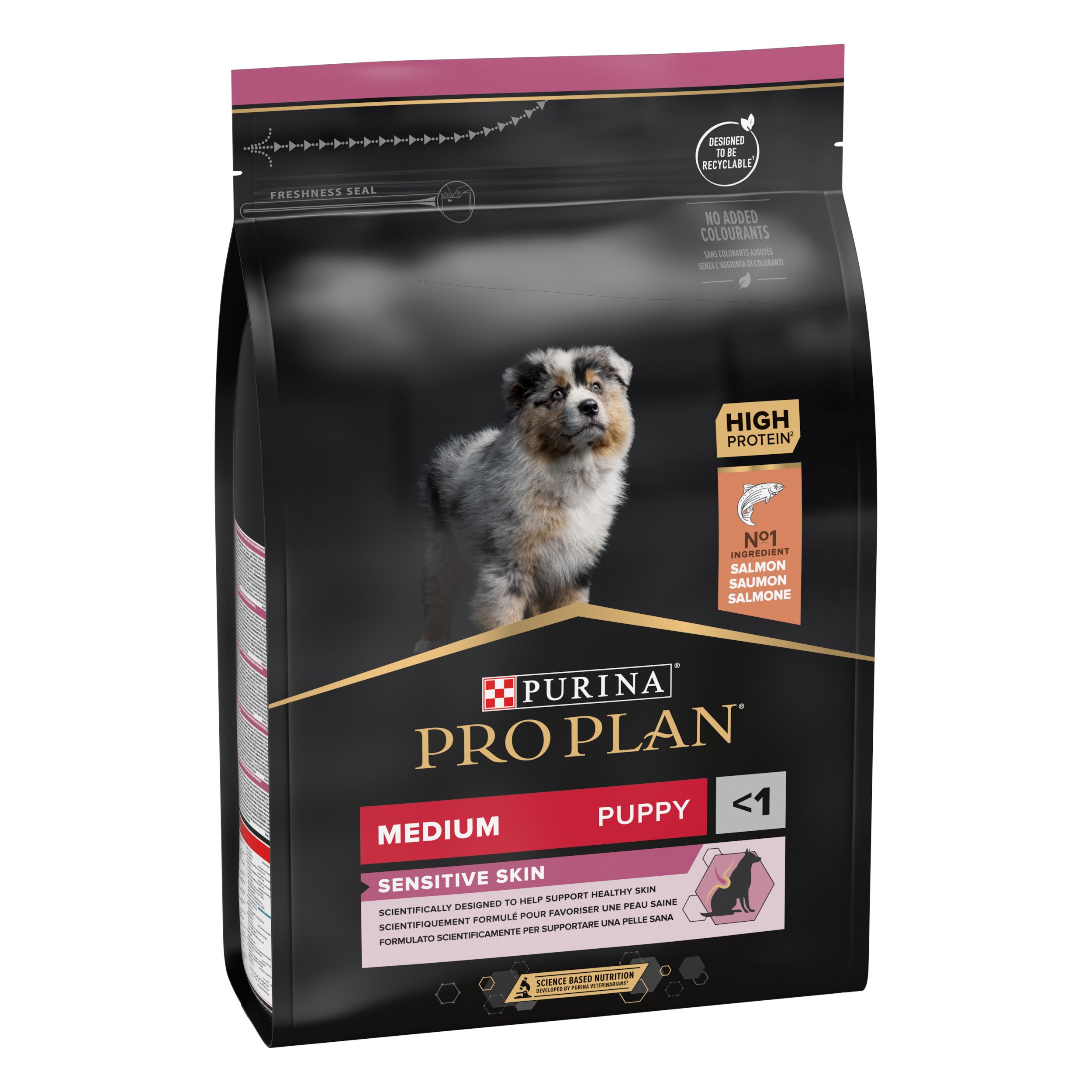 Pro Plan Medium Puppy Sensitive Skin Somonlu Orta Irk Yavru Köpek Maması 3kg