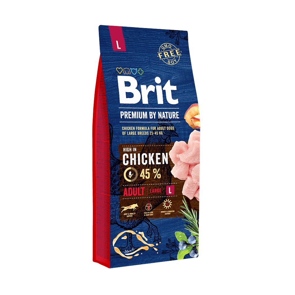 Brit Premium By Nature Büyük Irk Yetişkin Köpekler İçin, Tavuk Etli Kuru Mama 15 kg