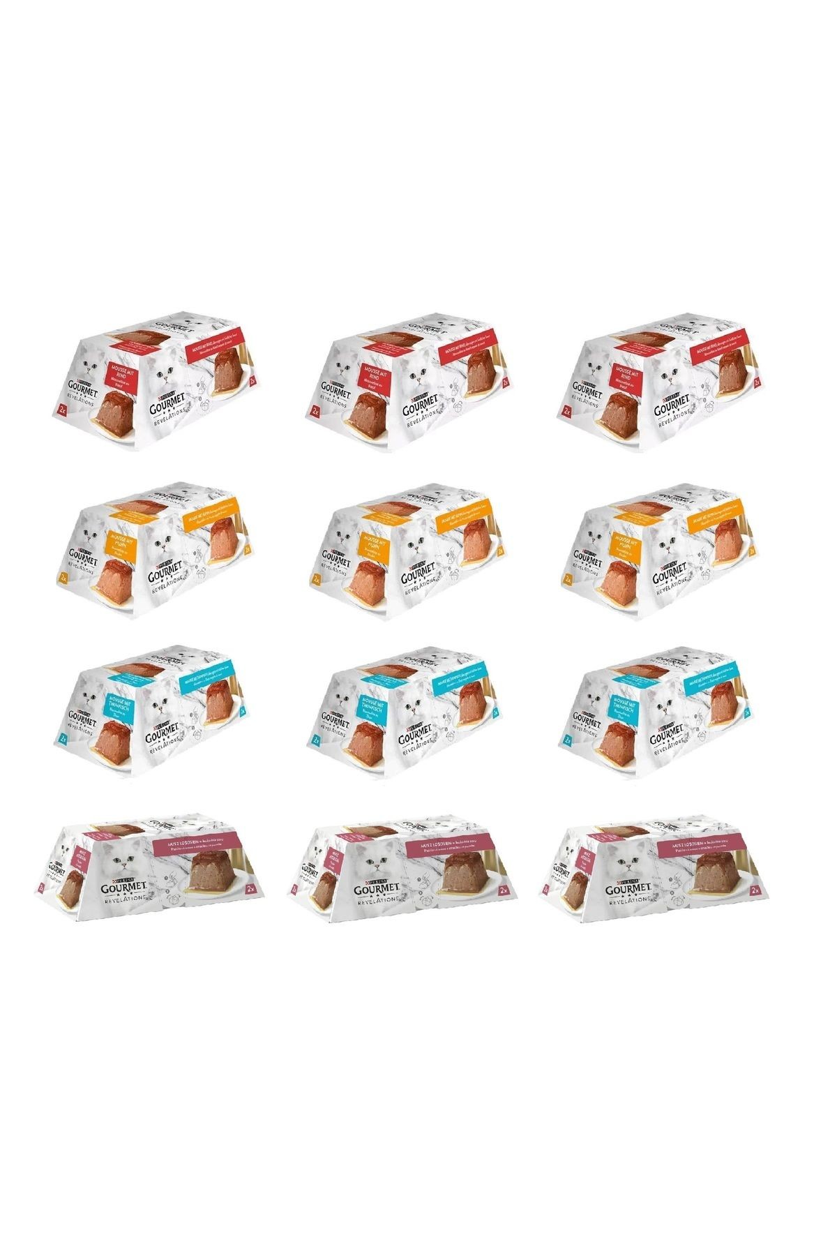 Revelations Mousse 4 Çeşit Kedi Konservesi 2 X 57 Gr. 12 Li Paket