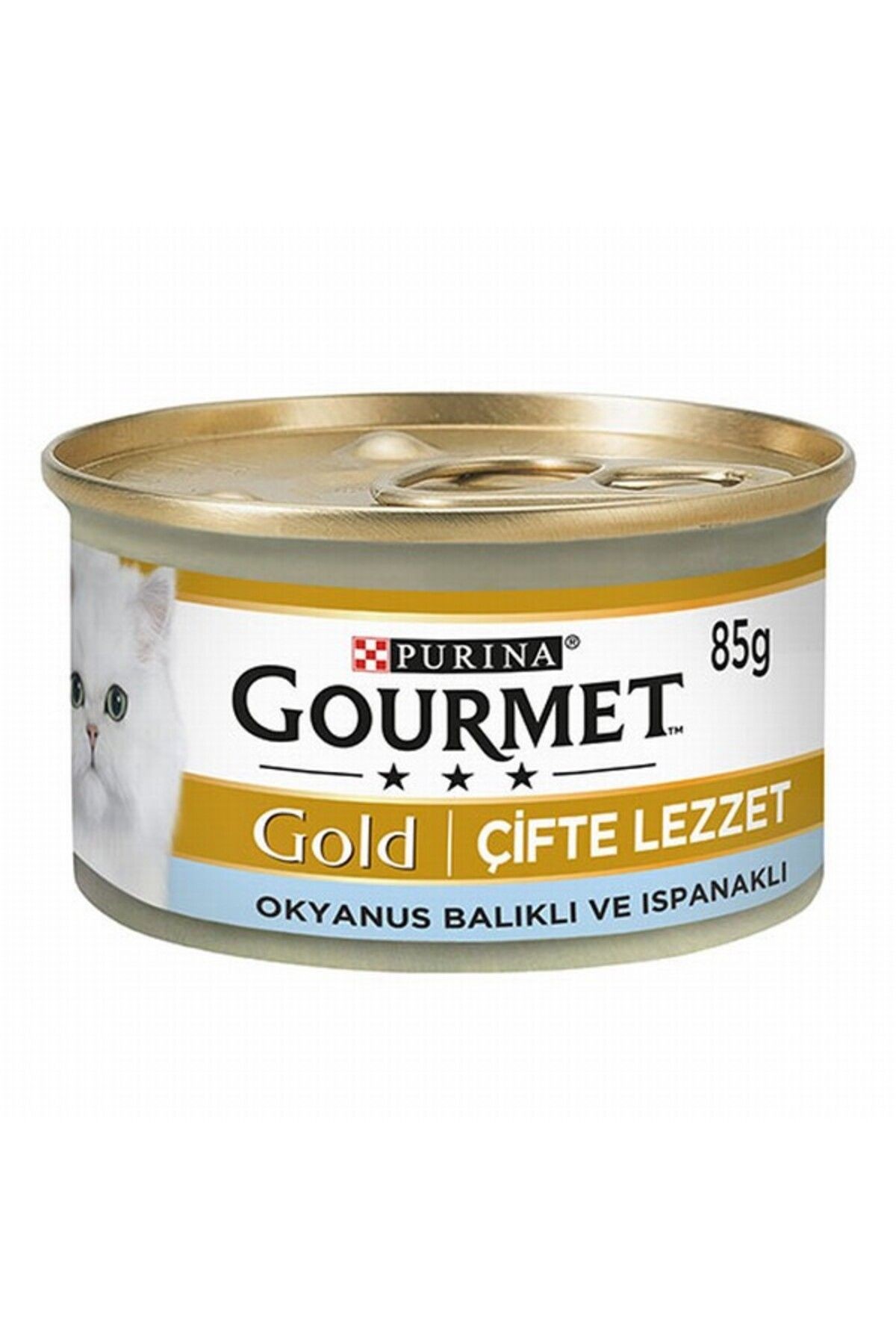 Gold Çifte Lezzet Okyanus Balıklı Sebzeli Yetişkin Kedi Konservesi 24 Adet 85 gr