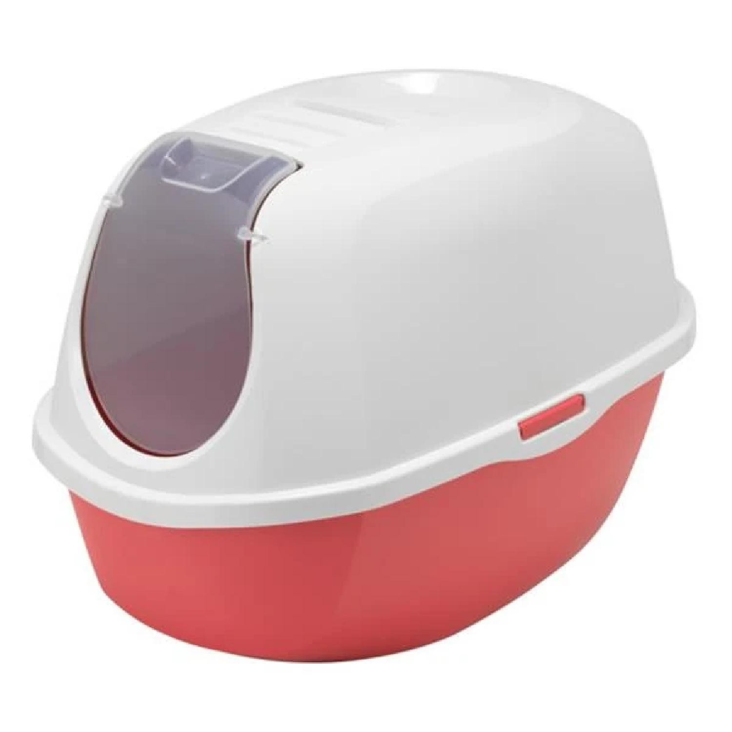 Moderna Smart Kapalı Kedi Tuvaleti- Kırmızı 53CM