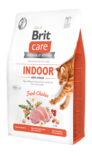 Brit Care Ev İçinde Yaşayan Stresli Kediler İçin, Tahılsız, Hipoalerjenik, Taze Tavuk Etli Kuru Mama 2 kg