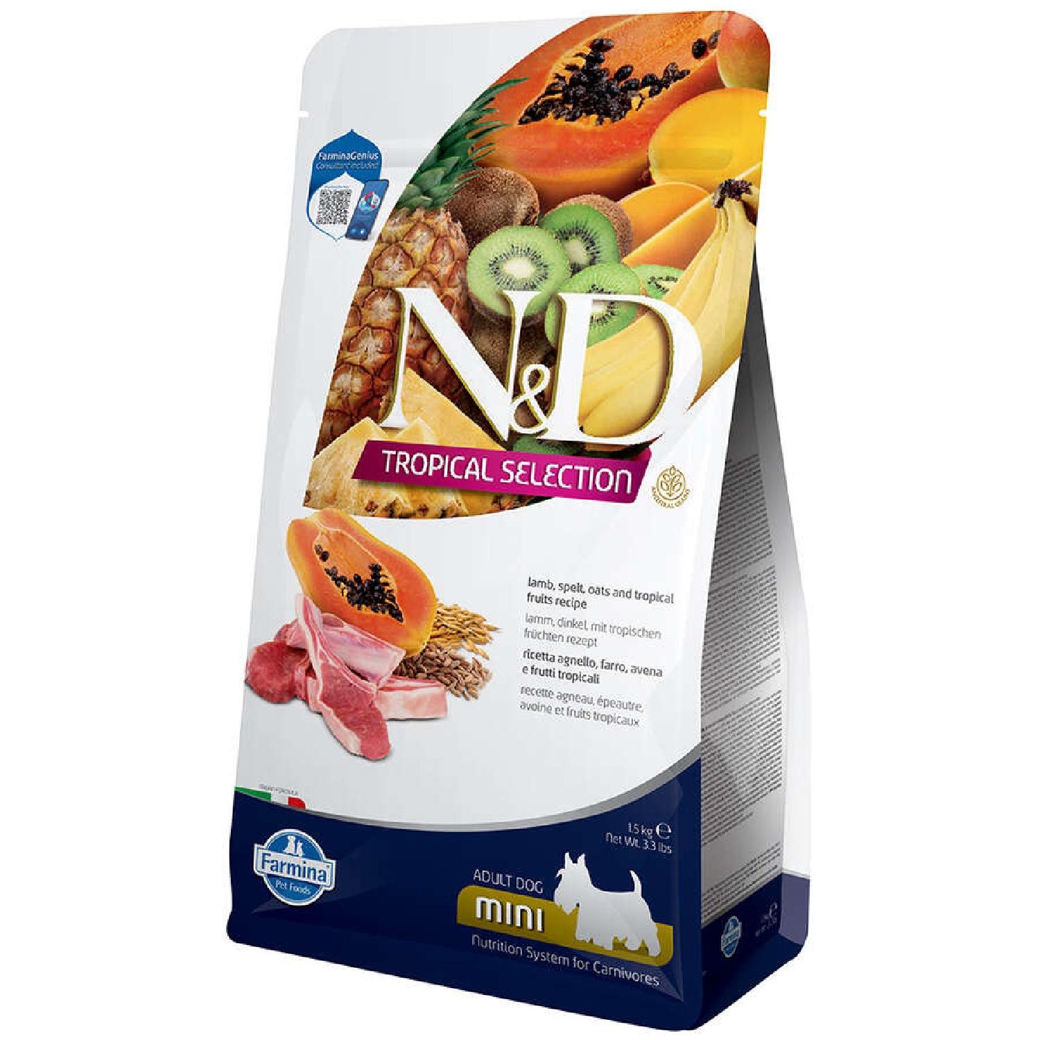 N&D DOG TROPICAL SELECTION LAMB ADULT MINI 1,5 kg
