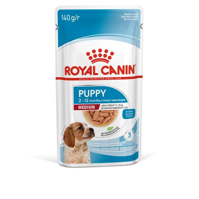 Royal Canin Orta Irklar için Yavru Yaş Köpek Maması 140g