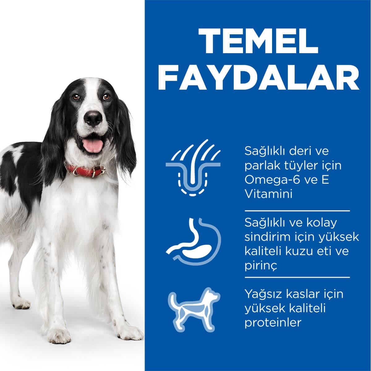 Hill's SP Kuzulu ve Pirinçli Orta Irk Yetişkin Köpek Maması 14KG