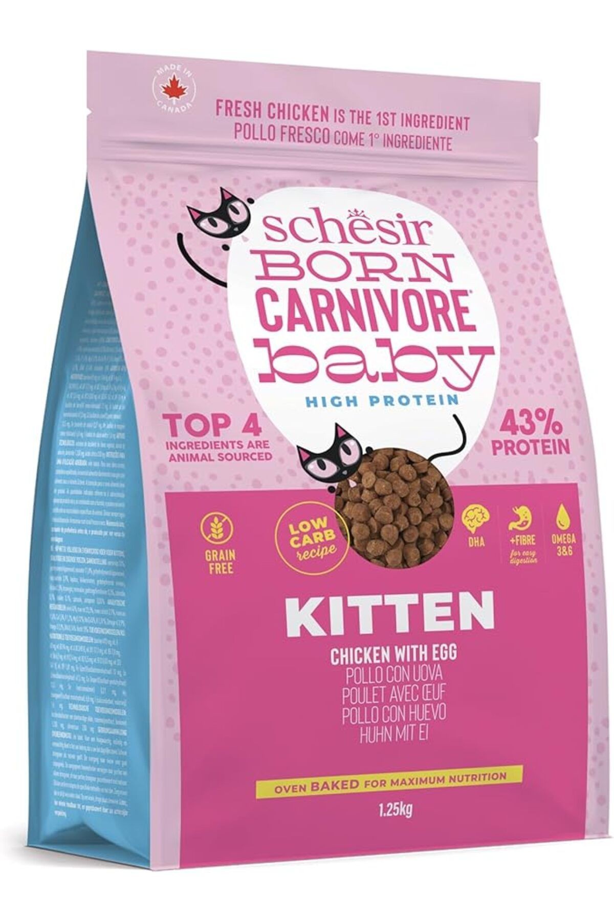 Born Carnivore Baby Tavuklu Ve Yumurtalı Yavru Kedi Maması 1,25kg