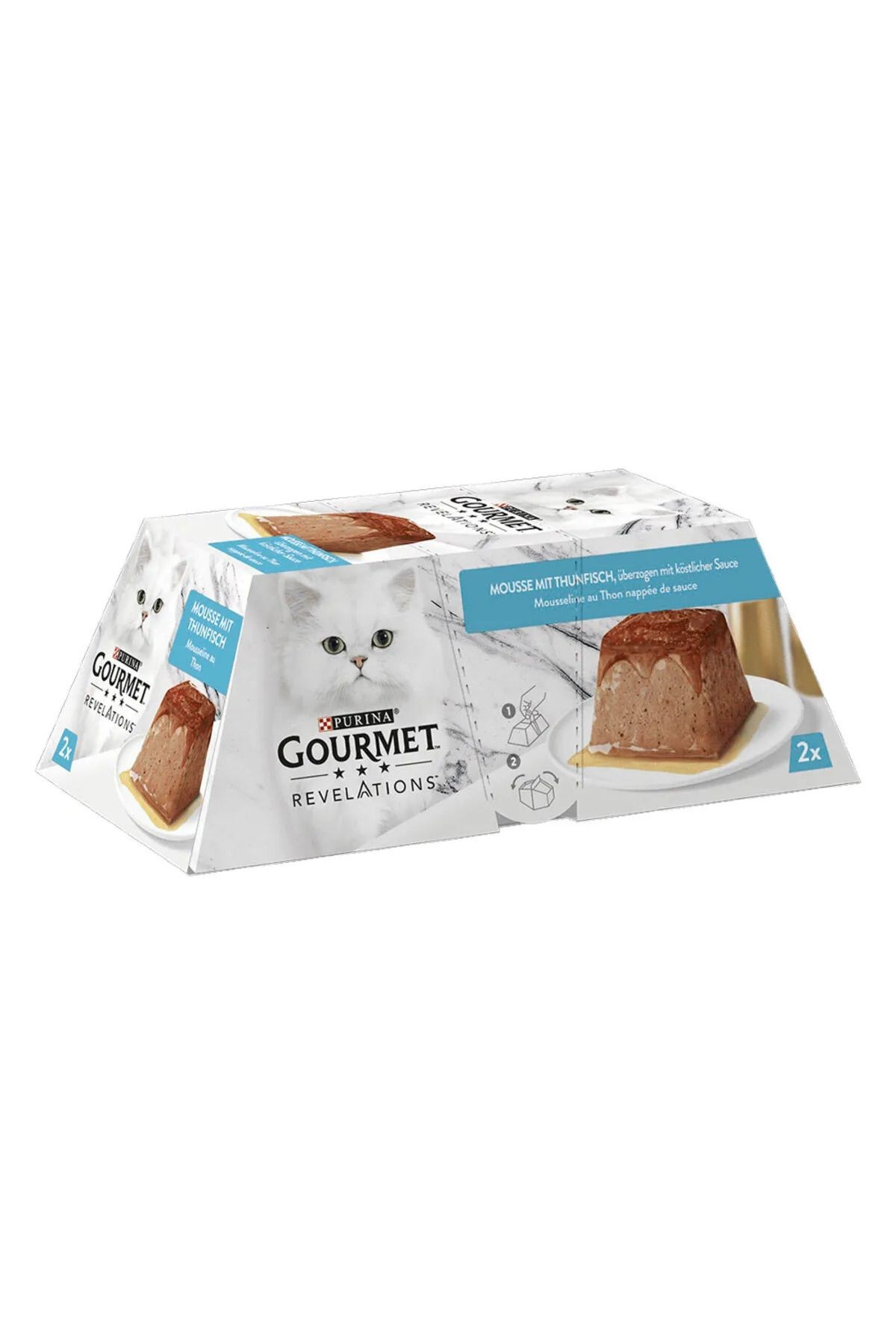 Revelations Mousse Ton Balıklı Sosla Kaplı Lezzet Kedi Ödül Yaşmama 2x57 Gr 114 Gr X 2 Paket