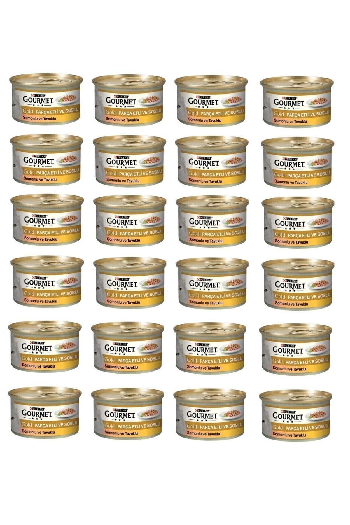 Gold Somon Ve Tavuklu Konserve Yetişkin Kedi Maması 24 X 85 G