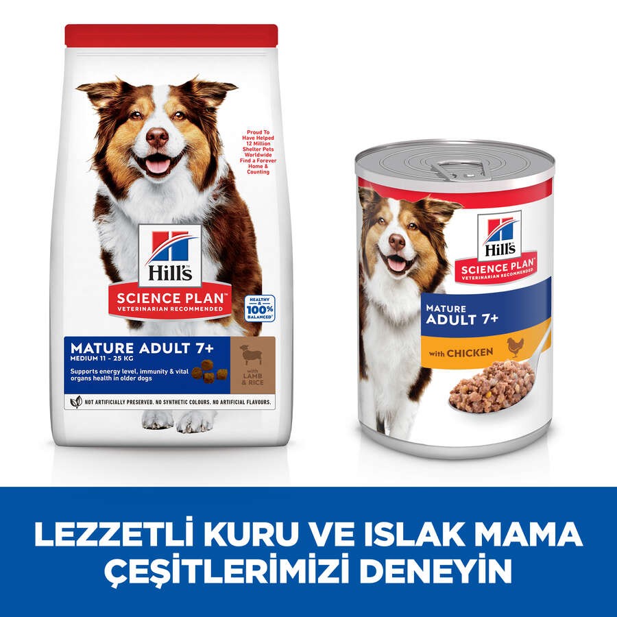 Hill's SP Kuzulu ve Pirinçli Orta Irk +7 Yaşlı Köpek Maması 14KG