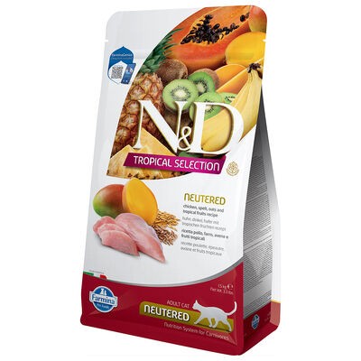 N&D CAT TROPICAL SELECTION CHICKEN NEUTERED 1,5 kg