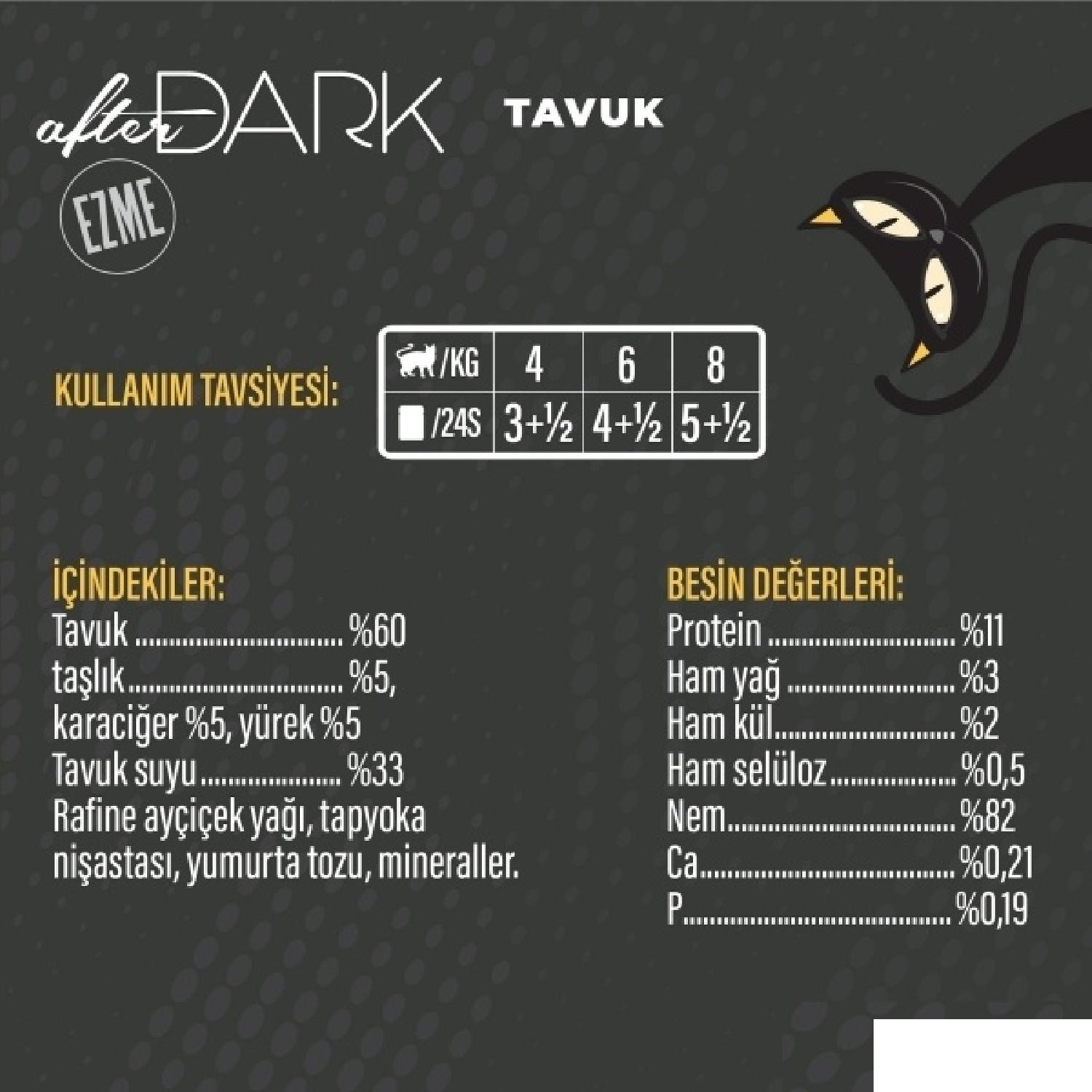Schesir After Dark Tavuk Pate Yetişkin Kedi Konservesi 80g