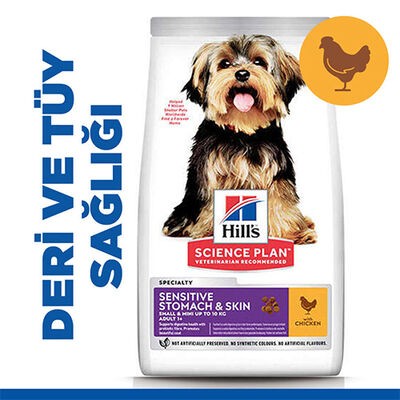 Hill's SP Mide ve Deri Hassasiyeti Tavuklu Küçük ve Mini Irk Yetişkin Köpek Maması 1.5KG