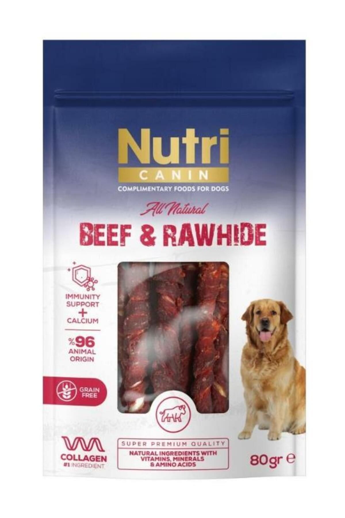 Nutri Canin Sığır Etli Sargılı Kemik Köpek Ödülü Small 80 Gr