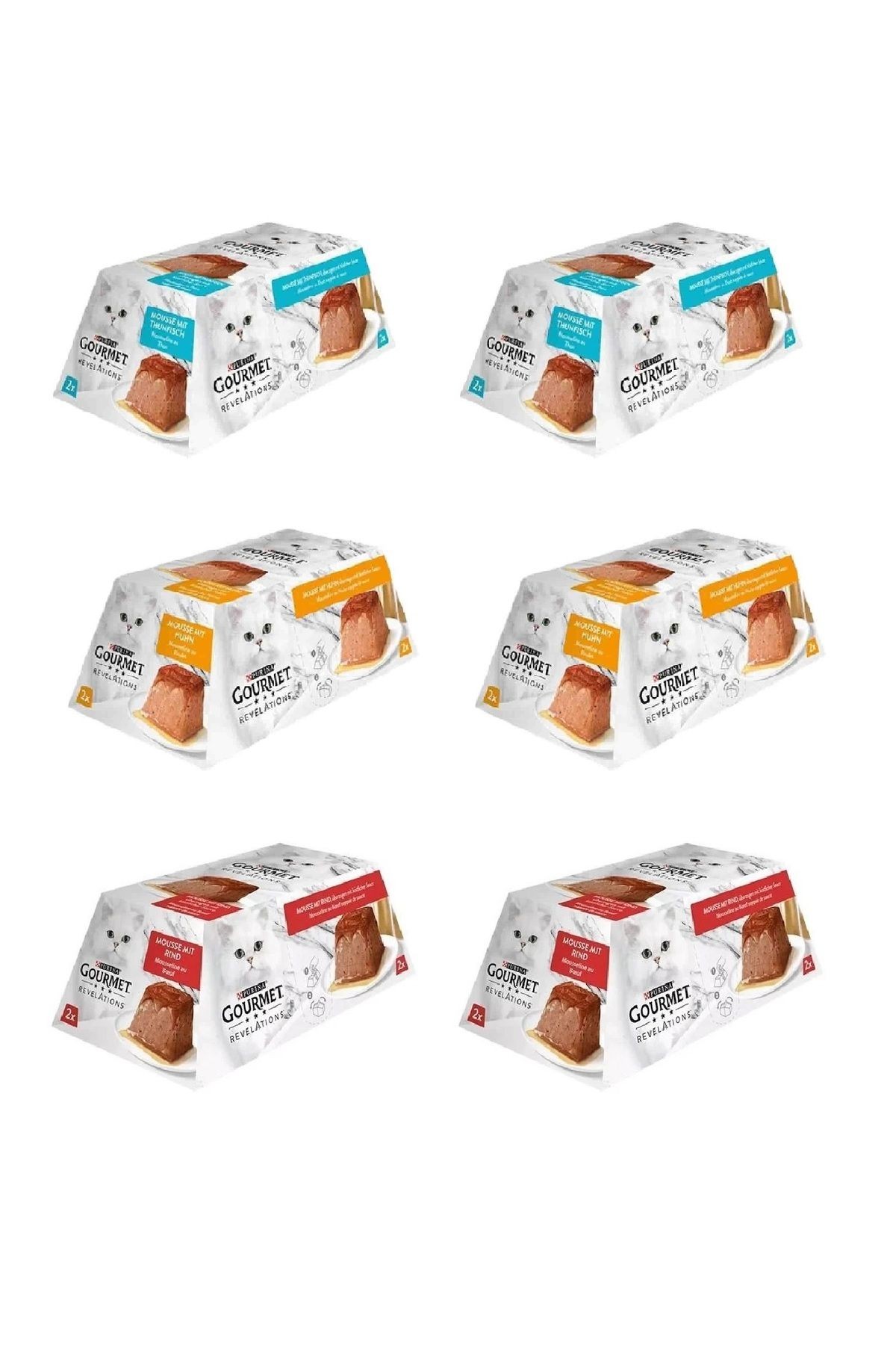 Revelations Mousse 3 Çeşit Kedi Konservesi 2 X 57 Gr. 6 Lı Paket