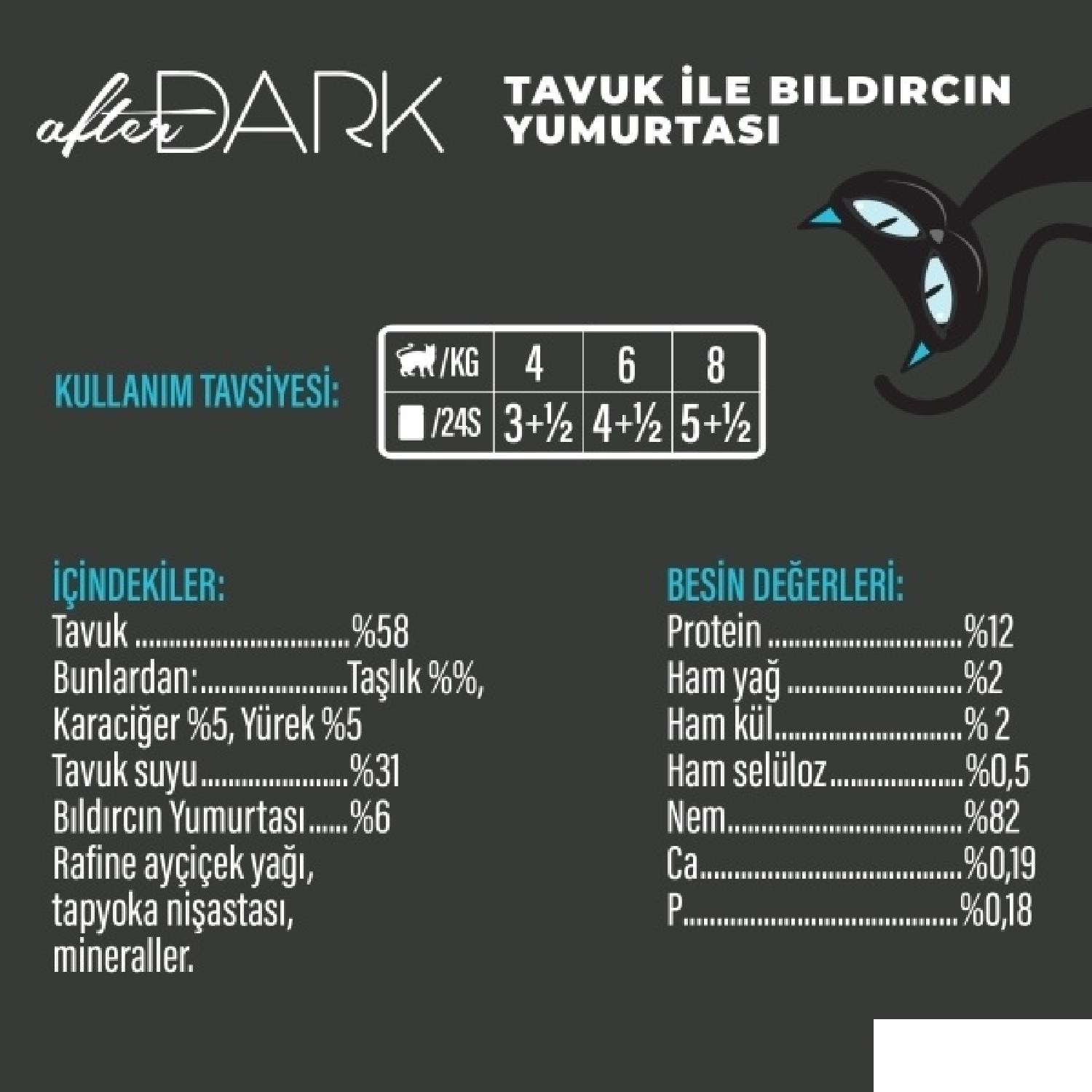 Schesir After Dark Tavuk ile Bıldırcın Yumurtası Et Suyunda Yetişkin Kedi Konservesi 80g