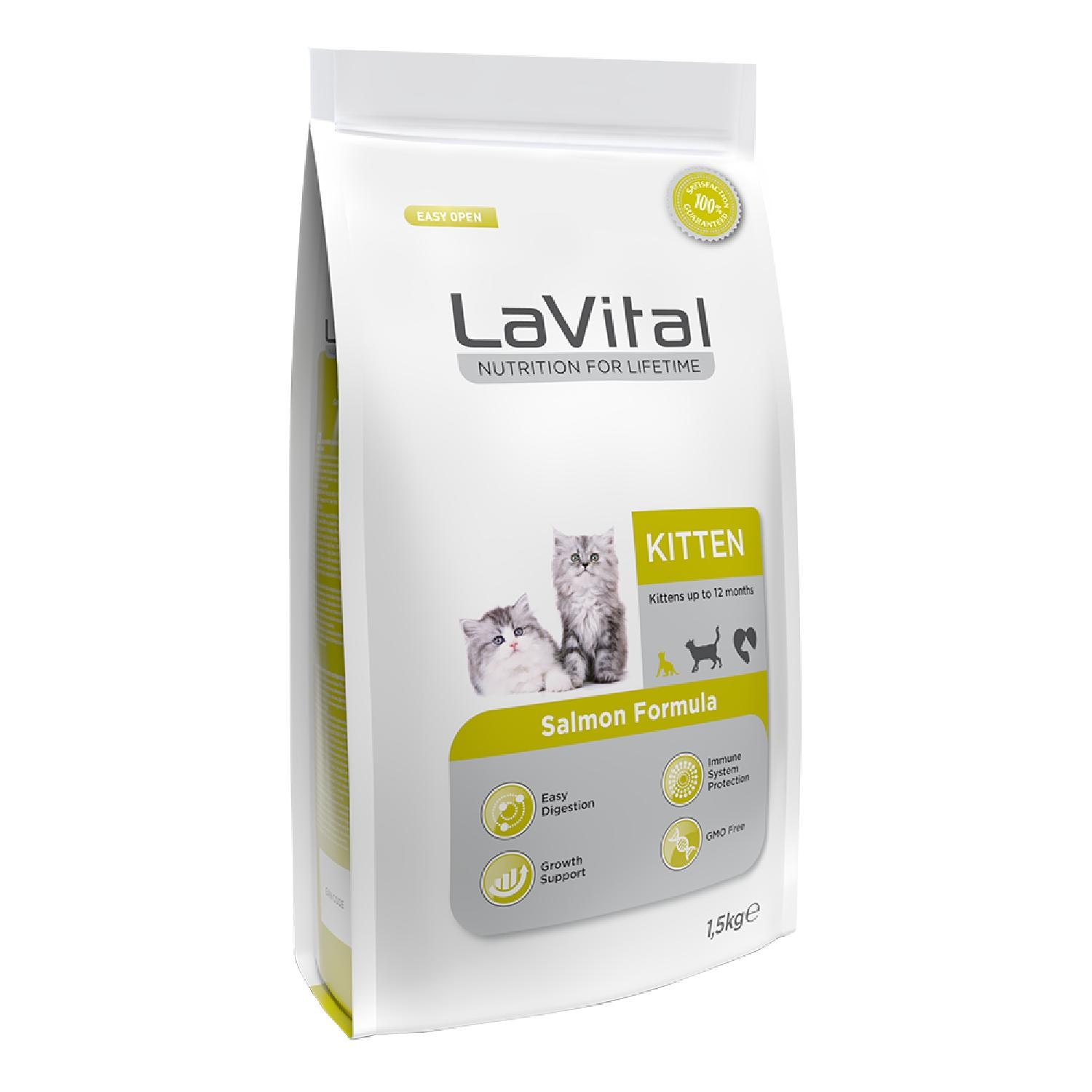 LaVital Yavru Kuru Kedi Maması (Kitten) Somonlu 1,5KG