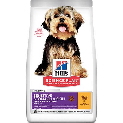 Hill's SP Mide ve Deri Hassasiyeti Tavuklu Küçük ve Mini Irk Yetişkin Köpek Maması 1.5KG