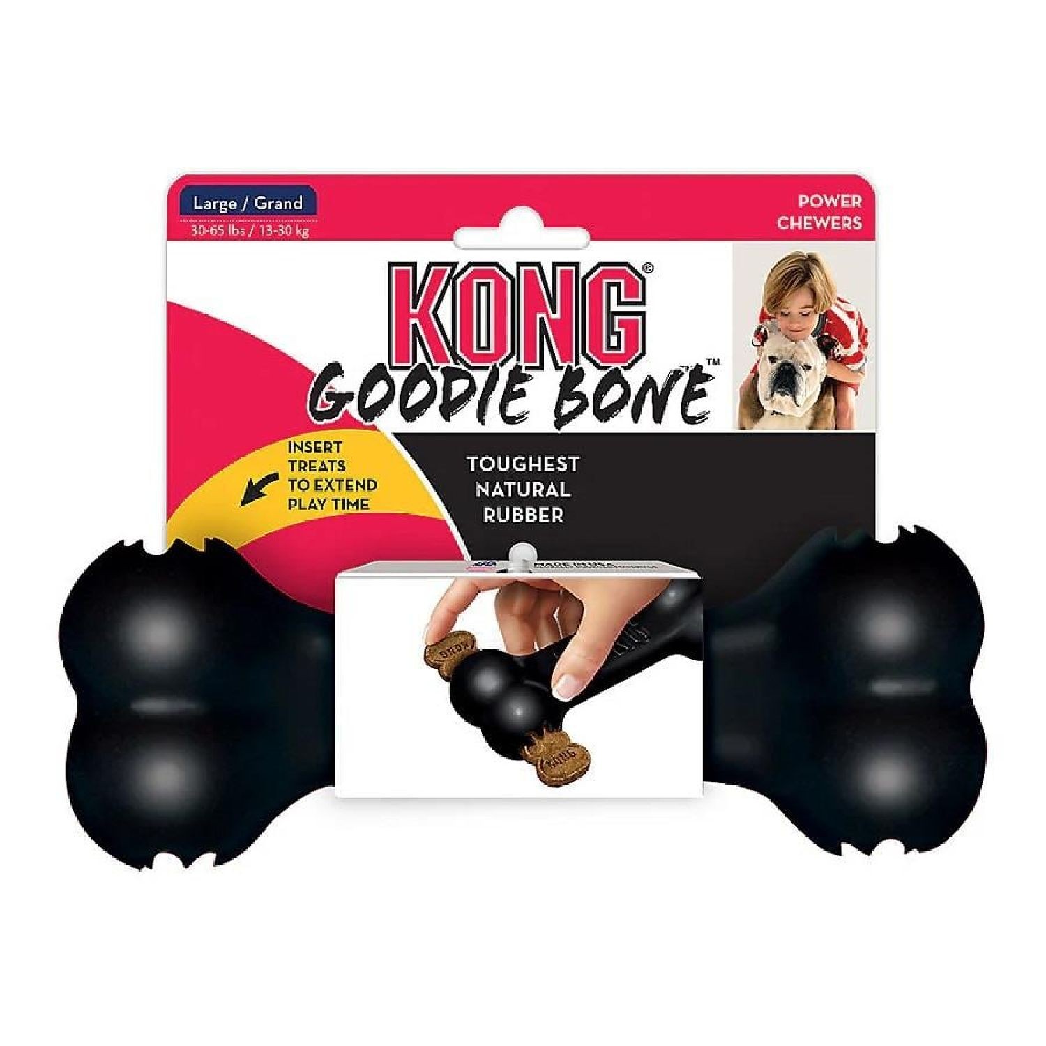 KONG Extreme Goodie Bone Kemik Şeklinde Çok Amaçlı Köpek Oyuncağı Ultra Sert L