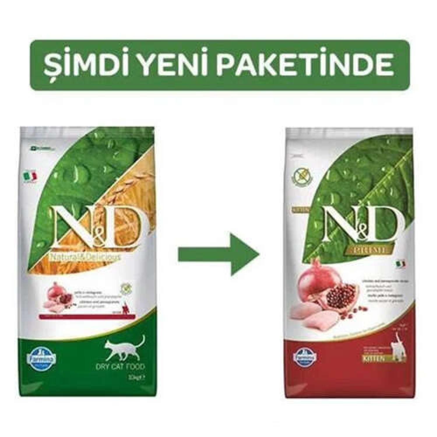 N&D Prime Tavuklu ve Narlı Tahılsız Yavru Kedi Maması 10kg