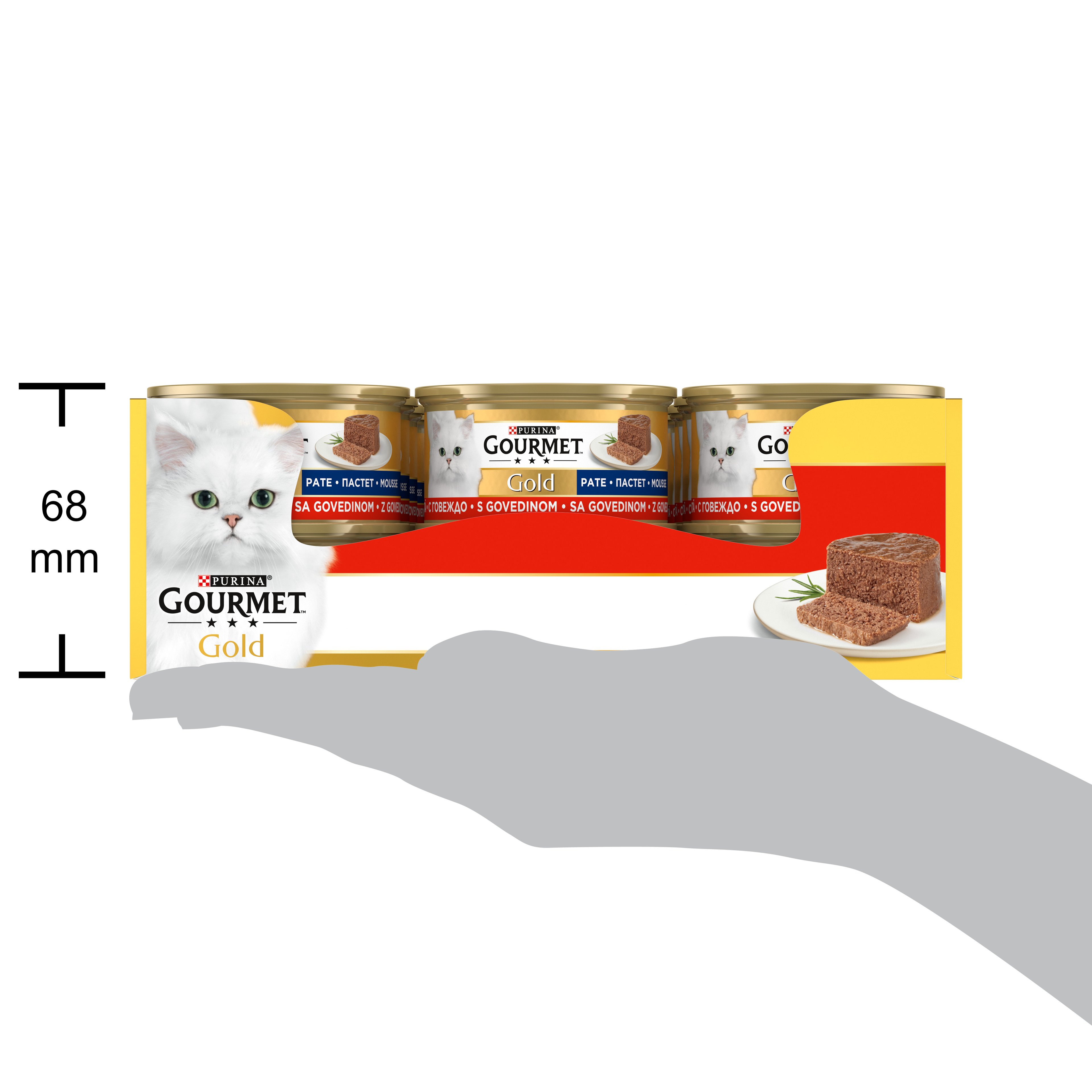 Gourmet Gold Kıyılmış Sığır Etli Kedi Konservesi 85gX24Ad