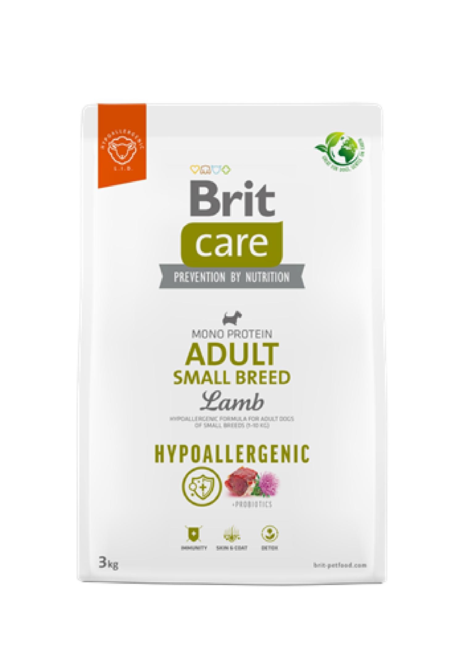 Brit Care Küçük Irk - Yetişkin Köpekler İçin, Tek Proteinli, Hipoalerjenik, Kuzu Etli Kuru Mama 3 kg