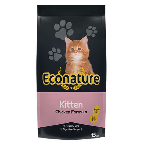 Econature Plus Yavru Kuru Kedi Maması (Kitten) Tavuk Etli 15KG