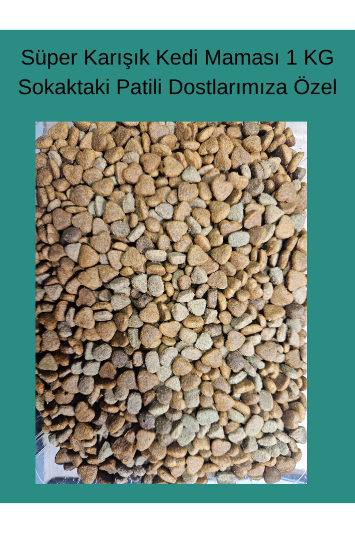 Sokak Hayvanları Için Süper Karışım Kedi Maması 1kg