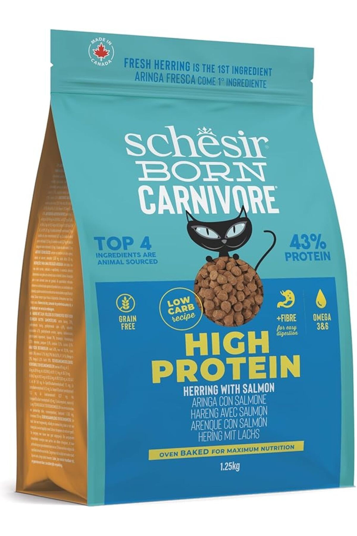 Born Carnivore Somonlu Ve Ringa Balıklı Yetişkin Kedi Maması 1,25kg